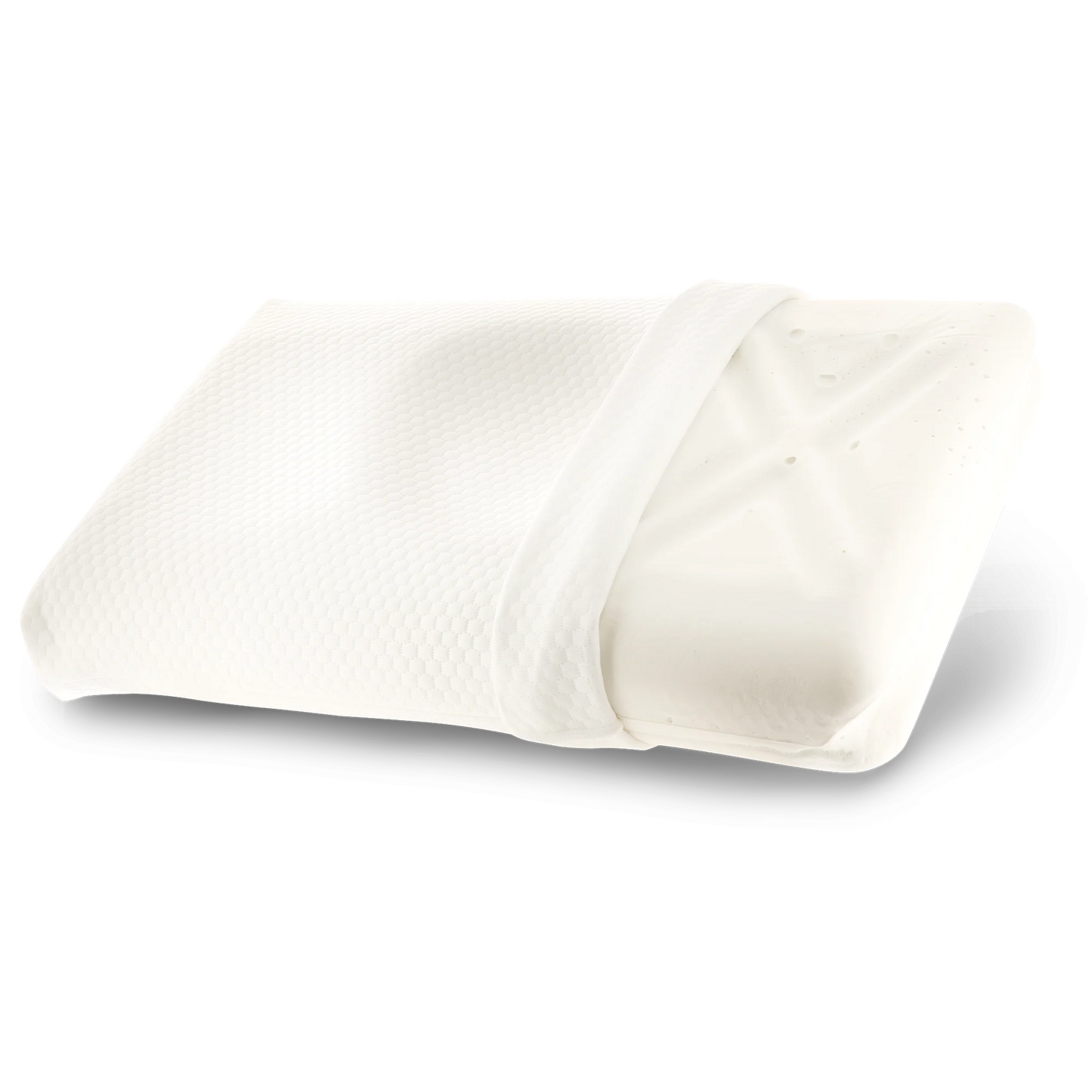 Cervical support pillow with soft removable cover designed for comfort and easy cleaning