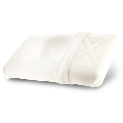Cervical support pillow with soft removable cover designed for comfort and easy cleaning