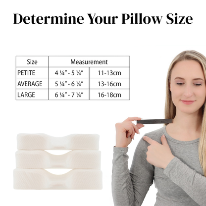 Neck support pillow - Sizing guide